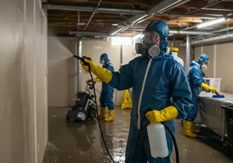 Basement Sanitization and Antimicrobial Treatment process in Wendell, MA